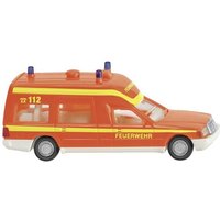 Wiking - Feuerwehr - Krankenwagen - MB Binz - tagesleuchtrot von Wiking