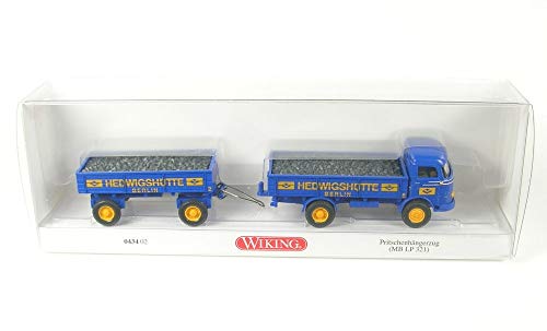 Wiking H0 - 043402 Pritschenhängerzug Hedwigshütte - Miniaturmodell 1:87 - Kein Spielzeug!! von Wiking