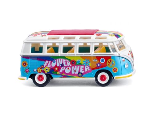 Wiking 079744 H0 PKW Modell Volkswagen T1 Sambabus Flower Power von Wiking