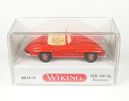 Wiking H0 - 083408 300 SL Roadster, orange - Miniaturmodell 1:87 - Kein Spielzeug!! von Wiking