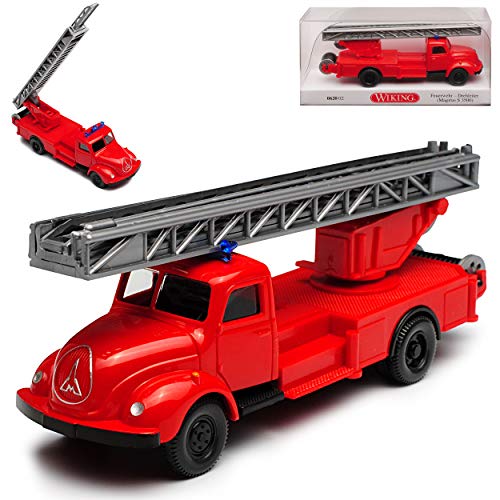 Wiking Magirus Deutz S3500 Feuerwehr Rot mit Drehleiter H0 1/87 Modell Auto Wiking Magirus Deutz S3500 Feuerwehr Rot mit Drehleiter H0 1/87 Modell Auto von Wiking