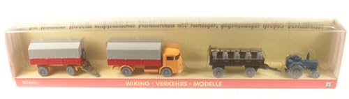 Wiking Set Büssing 4500 Hängerzug, Lanz D 2016 und Landwirtschaftlicher Anhänger 1:87 Verkehrs-Modelle Ausgabe 83 von Wiking