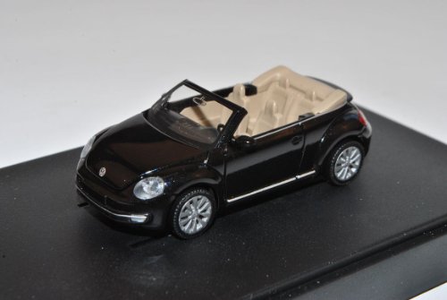 Wiking Volkwagen New Beetle II 2 Schwarz Cabrio Ab 2012 9C H0 1/87 Modell Auto mit individiuellem Wunschkennzeichen von Wiking