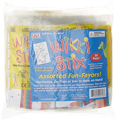 WikkiStix Fun Paks, enthält 50 einzelne Packungen. Ideal für Partys, Reisen, Klassenzimmer, Auszeichnungen/Incentives, Restaurants von Wikki Stix