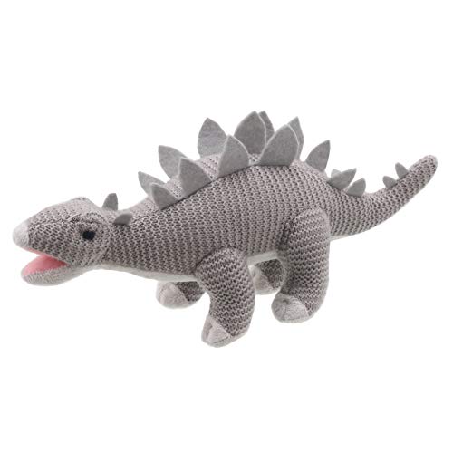 Wilberry Knitted – Kleines Stegosaurus-Dinosaurier-Stofftier – WB004307 (Grau) von Wilberry