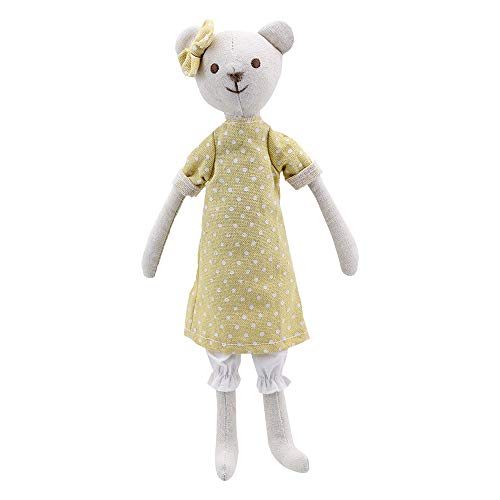 Wilberry - Linen - Bear in Dress Soft Toy - WB004223 von The Puppet Company