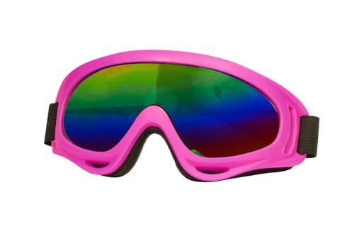 WILBERS & WILBERS 20164 - Skibrille mit Spiegelglas, Partybrille für Karneval und Mottopartys, Neon Rosa von WILBERS & WILBERS