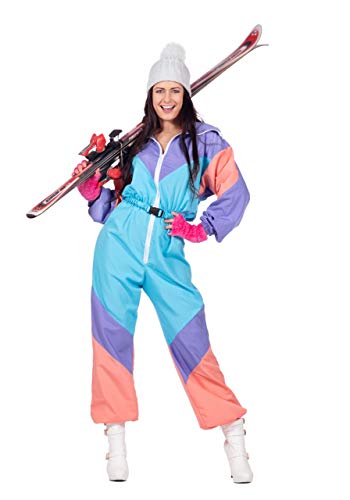 WILBERS & WILBERS - Damen Kostüm Ski Sport - Overall Winter - Karneval Fasching - einteiliger Overall lila-blau - Größe 38 von WILBERS & WILBERS