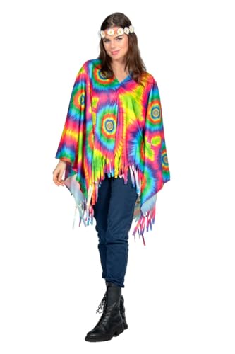 Wilbers & Wilbers Dazzling Circles Tie Dye Poncho Vrouw von WILBERS & WILBERS