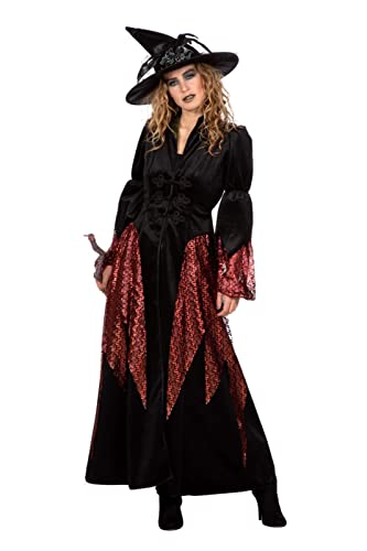 WILBERS & WILBERS Hexenkost?m Hexe Kost?m Hexen Damen Hexenkleid Kleid Schwarz Halloween Karneval 44 von WILBERS & WILBERS