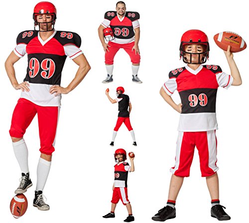 Wilbers American Football Kostüm 128 - 164 cm Kinder 164 cm - 12-14 Jahre von Wilbers