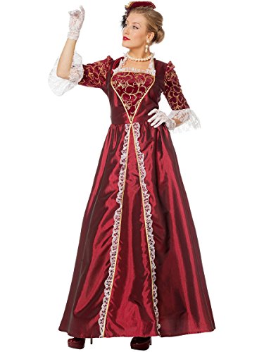 Wilbers Marquise Kost?m Damenkost?me Damen Karneval Fasching Kleid Weinrot von Wilbers