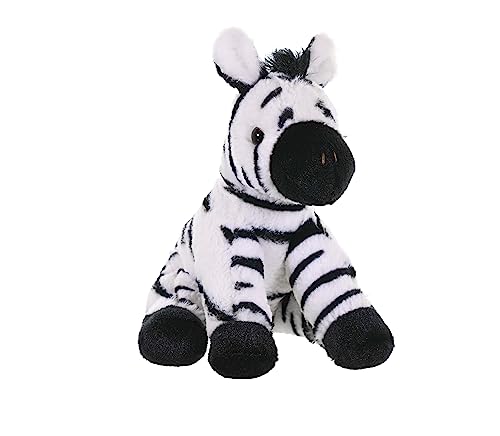 Wild Republic 10844 10853 Plüsch, schwarz-weiß, 20 cm, Zebra Baby von WILD REPUBLIC