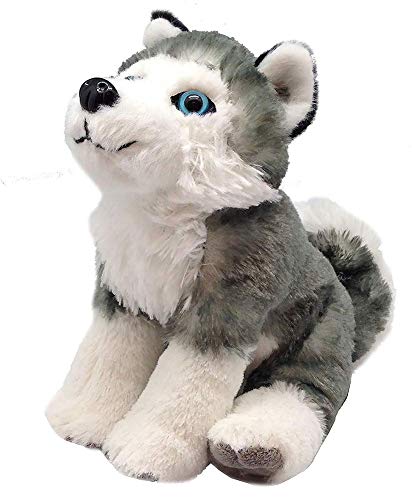 Wild Republic Cuddlekins Mini Husky, Stofftier, Baby-Geschenk für Mädchen und Jungen, Kinder Plüschtier, Kuscheltier Für Babys, Spielzeug aus Recyclingmaterial, 20 cm von WILD REPUBLIC