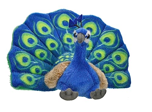 Wild Republic 12973 Republic Plüsch Pfau, Cuddlekins Kuscheltier, Plüschtier, 20cm von WILD REPUBLIC