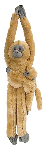 Wild Republic 14479 15262 - Plüschtier - Hanging Monkey - Langur, Mama mit Baby, 51 cm von WILD REPUBLIC