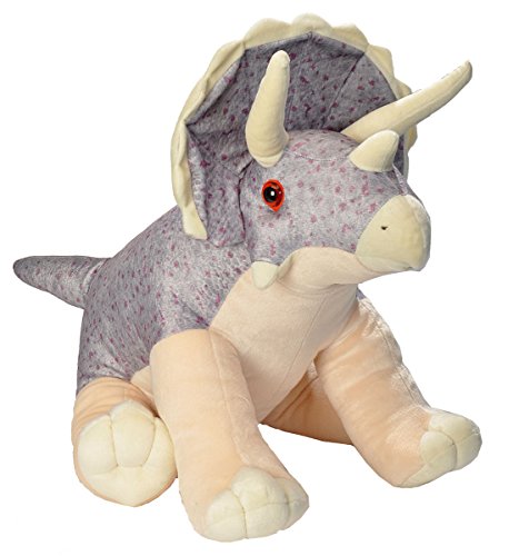 Wild Republic - 15383 - Cuddlekins Jumbo Dinosaurier Triceratops, Plüsch, sitzend, 60cm x 60cm x 38cm von WILD REPUBLIC