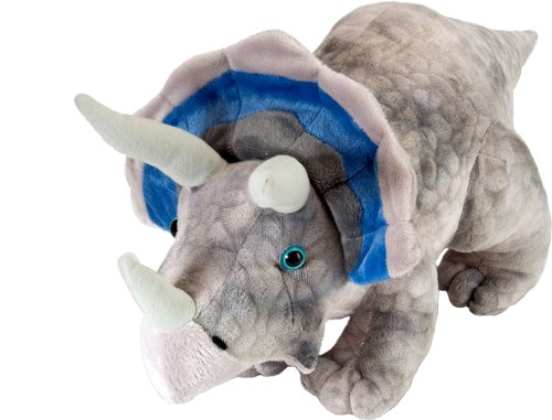 Wild Republic Dinosaur Mini Triceratops, Dinosaurier, Mädchen und Jungs Geschenk, Schmusetier für Babys, Nachhaltiges Kuscheltier mit Einer Füllung aus recycelten Wasserflaschen, 25 cm von WILD REPUBLIC