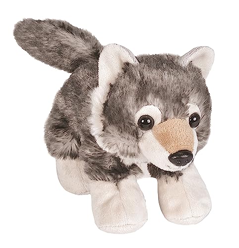 Wild Republic 14911 Republic Hug'ems Plüschtier, Kuscheltier, Wolf 18cm, Grau von WILD REPUBLIC