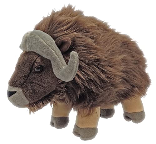 Wild Republic 17577 19359 Buey Almizclero Peluches Plüsch Moschusochse, Cuddlekins Kuscheltier, Plüschtier, 30 cm von WILD REPUBLIC