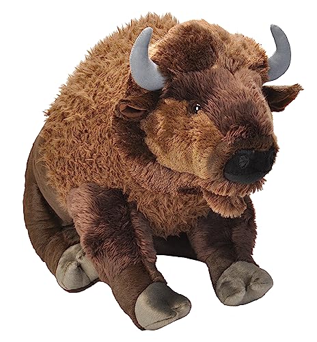 Wild Republic 19307 Jumbo Plüsch Bison Wisent, großes Kuscheltier, Plüschtier, Cuddlekins, 76 cm von WILD REPUBLIC