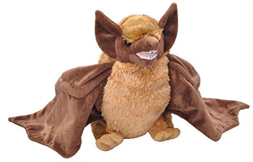 Wild Republic 17385 19341 Pipistrello Marrone, coccolone Peluche, Regali per Bambini Plüsch Fledermaus, Cuddlekins Kuscheltier, Plüschtier, 30 cm, 12" von WILD REPUBLIC