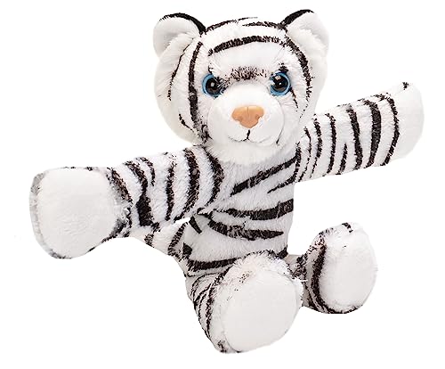 Wild Republic 18090 19560 Huggers Tigre Peluches Plüschtier mit Schnapparmband, Weißer Tiger von WILD REPUBLIC