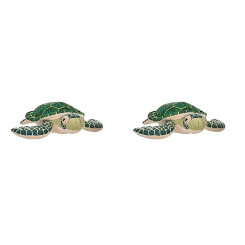 Wild Republic 20720 10894 22460 Plüsch Schildkröte, Cuddlekins Kuscheltier, Plüschtier 20 cm, grün (Packung mit 2) von WILD REPUBLIC