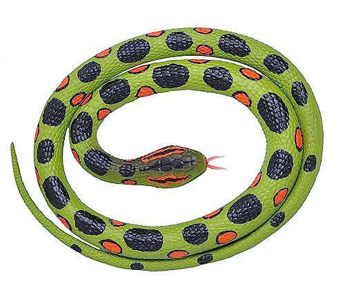 Wild Republic 20774 Gummischlange, Spiel, Anaconda, 117 cm, Grün/Schwarz von WILD REPUBLIC