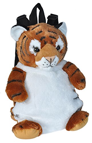 Wild Republic 20883 Backpack Tier Tiger Plüschtier, Kuscheltier, Rucksack Stofftier, 36 cm, Multi, 14" von WILD REPUBLIC