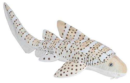 WILD REPUBLIC Living Ocean Zebrahai, Wal-Kuscheltier, Schlaftier für Babys, Gastgeschenk für die nächste Babyparty, Füllung und Stoff aus recycelten Wasserflaschen, 66 cm, 30" von WILD REPUBLIC