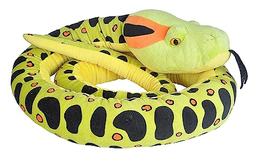 WILD REPUBLIC Plush Snake Jumbo Anakonda, Plüsch-Schlange, Riesen-Kuscheltier, 280 cm, Baby Shower Geschenk, Stofftier, Füllung aus recycelten Wasserflaschen von WILD REPUBLIC