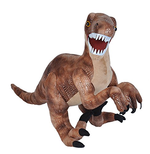 Wild Republic Dinosaur Velociraptor, Dinosaurier, Mädchen und Jungs Geschenk, Schmusetier für Babys, Nachhaltiges Kuscheltier mit Einer Füllung aus recycelten Wasserflaschen, 63 cm von WILD REPUBLIC