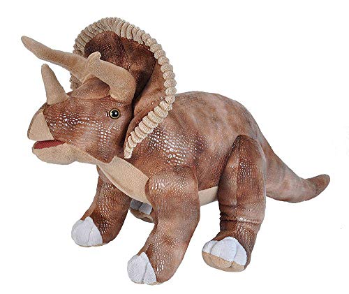 Wild Republic Dinosaur Triceratops, Dinosaurier, Mädchen und Jungs Geschenk, Schmusetier für Babys, Nachhaltiges Kuscheltier mit Einer Füllung aus recycelten Wasserflaschen, 63 cm von WILD REPUBLIC