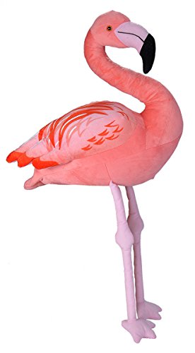 Wild Republic 22298 Plush Tier Plüsch Flamingo, Cuddlekins Jumbo, Kuscheltier, Plüschtier, 86 cm, pink, 33 Inches von Wild Republic