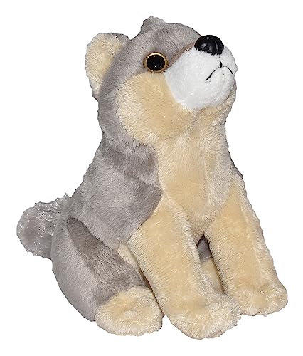 Wild Republic Wild Calls Wolf, Elektronisches Kuscheltier, Spielzeug für kleine Kinder, Stofftier mit Funktion, Mädchen-Geschenke, Authentische Tiergeräusche für Kinder, 20 cm von WILD REPUBLIC