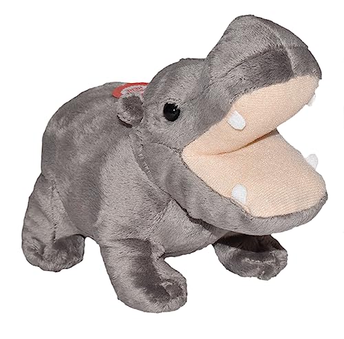 Wild Republic Wild Calls Nilpferd, Elektronisches Kuscheltier, Spielzeug für kleine Kinder, Stofftier mit Funktion, Mädchen-Geschenke, Authentische Tiergeräusche für Kinder, 20 cm von Wild Republic