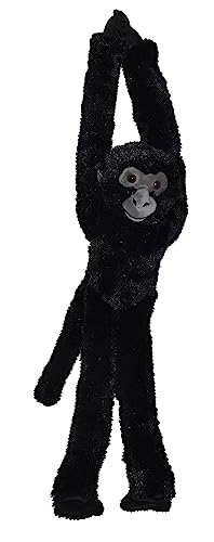 WILD REPUBLIC Hanging Monkey Schwarzer Spinnenaffen, Hängender AFFE, Kuscheltier-AFFE als Geschenk für Kinder, Ökologisches Kuscheltier aus Plüsch, Füllung aus recycelten Wasserflaschen, 50 cm von WILD REPUBLIC