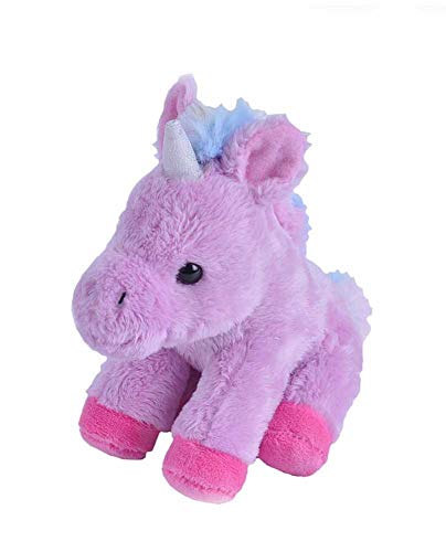 Wild Republic 23642 Unicorn Plush Tier Einhorn Kuscheltier, Flauschiges Plüscheinhorn, CK-Lil´s Plüschtier, lila, 13 cm, 5-inches von WILD REPUBLIC