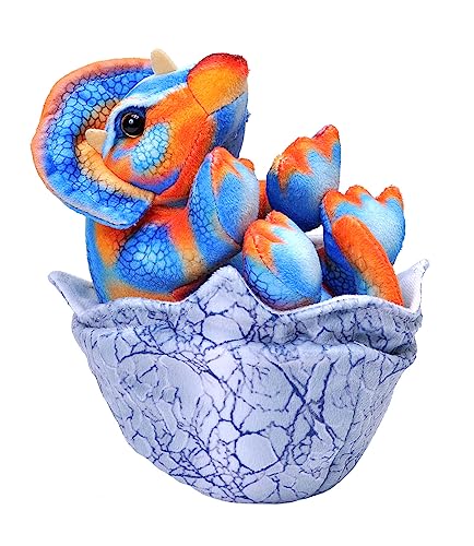 Wild Republic Dinosaur IV Baby Egg Triceratops, Dinosaurier, Mädchen und Jungs Geschenk, Schmusetier für Babys, Nachhaltiges Kuscheltier mit Einer Füllung aus recycelten Wasserflaschen, 20 cm von WILD REPUBLIC