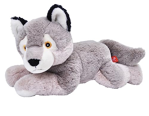 Wild Republic Ecokins Wolf, Kuscheltier aus Stoff, Nachhaltiges Spielzeug, Baby Geschenk zur Geburt von Jungen und Mädchen, Stofftier 30 cm von WILD REPUBLIC