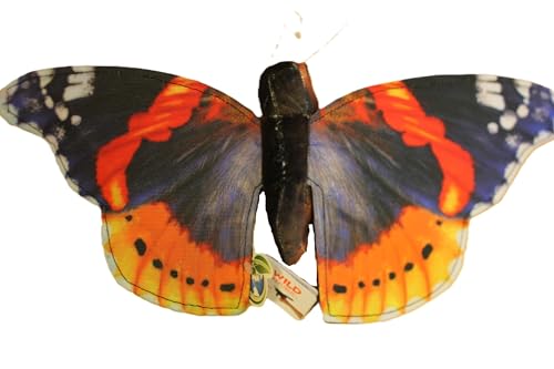 Wild Republic - 28285 - Schmetterling Admiralfalter, 38,5cm, Polyester, mit Fingertasche von Wild Republic