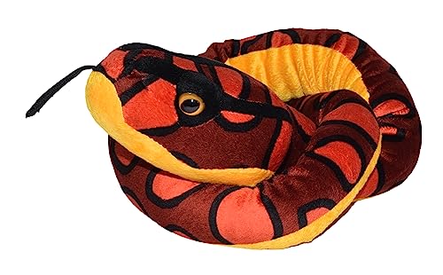 Wild Republic Plush Snake Regenbogen Boa, Plüsch-Schlange, Riesen-Kuscheltier, 137 cm, Baby Shower Geschenk, Stofftier, Füllung aus recycelten Wasserflaschen, 54" von WILD REPUBLIC