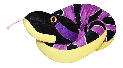 Wild Republic Plush Snake Holzrassel, Plüsch-Schlange, Riesen-Kuscheltier, 137 cm, Baby Shower Geschenk, Stofftier, Füllung aus recycelten Wasserflaschen, 54" von WILD REPUBLIC