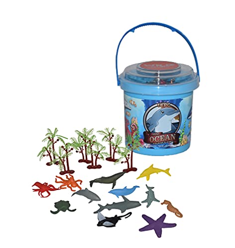 Wild Republic Adventure Bucket Mini Ozean, Geschenk für Kinder, Sandspielzeug mit Spielzeugfiguren, Sensorisches Spielzeug von WILD REPUBLIC