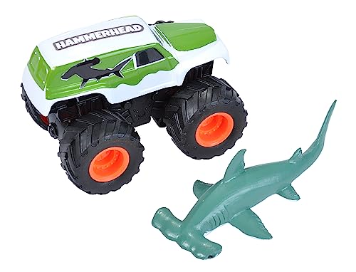 Wild Republic Adventure Mini Truck Hammerhai, für Kinder, Abenteuergeschenke, Fantasie-Spielzeug für Draußen, Monster-Truck-Auto, 10 cm von WILD REPUBLIC