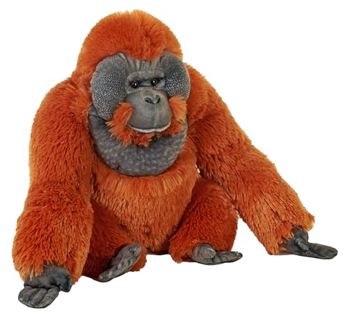 Wild Republic Artist Collection Eco Orang-Utan Männchen, Plüschtier, 38 cm, Plüschspielzeug, umweltfreundlich, Orange von WILD REPUBLIC