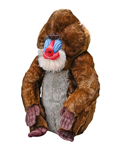 WILD REPUBLIC Artist Collection Mandrill, Geschenk für Kinder, 38 cm, Plüschtier, Füllmaterial besteht aus versponnenen recycelten Wasserflaschen von WILD REPUBLIC