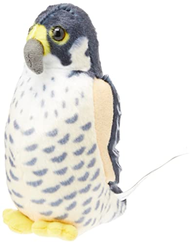 Wild Republic BIRD19598 Faucon pèlerin, Animal en Peluche Avec Son, cadeaux Pour Enfants, 13 cm WANDERFALKE Plüschtier, blau-weiß von WILD REPUBLIC