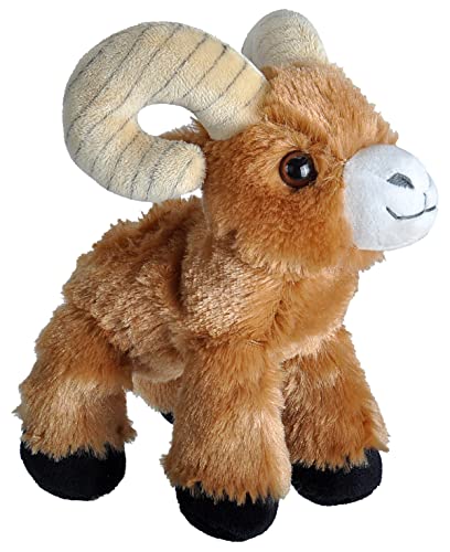 Wild Republic Bighorn Sheep Plush, Stuffed Animal, Plush Toy, Gifts for Kids, Hug’EMS 7", Dickhornschaf von WILD REPUBLIC